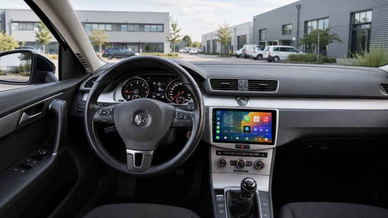 VW Passat: рамка 9 дюймів з адаптером керма